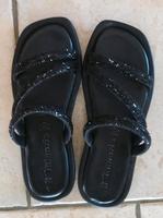 Tamaris Pantolette mit Glitzerriemchen Gr.39 Brandenburg - Ludwigsfelde Vorschau