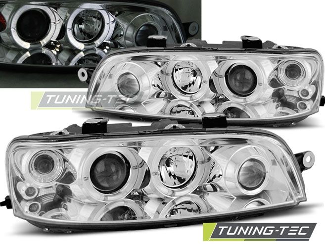 Tuning-Tec LED Angel Eyes Scheinwerfer für Fiat Punto 2 99-03 chr in Viersen