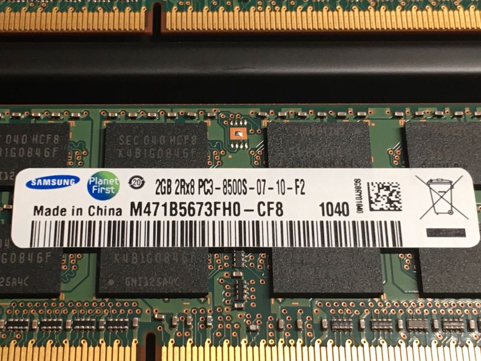 2 x 2GB Arbeitsspeicher RAM Samsung M471B5673FHO-CF8 in Linsengericht