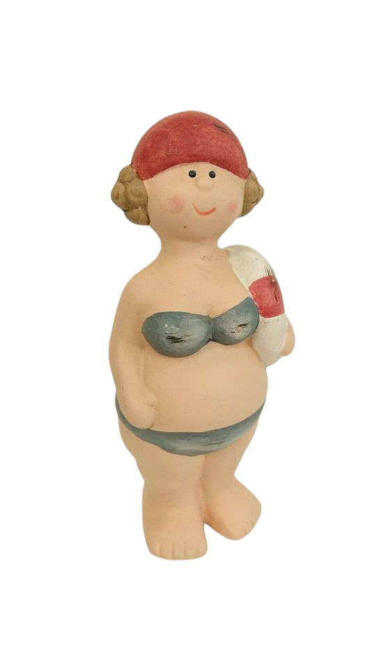 Figur mit Badeanzug Dekofigur Keramik ca.17cm Sommer Strand, Frau in Velbert