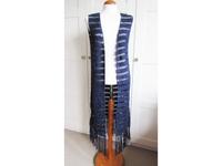 ESPRIT lange Häkel Weste marine-blau L XL 40-42-44 Fransen Hessen - Maintal Vorschau