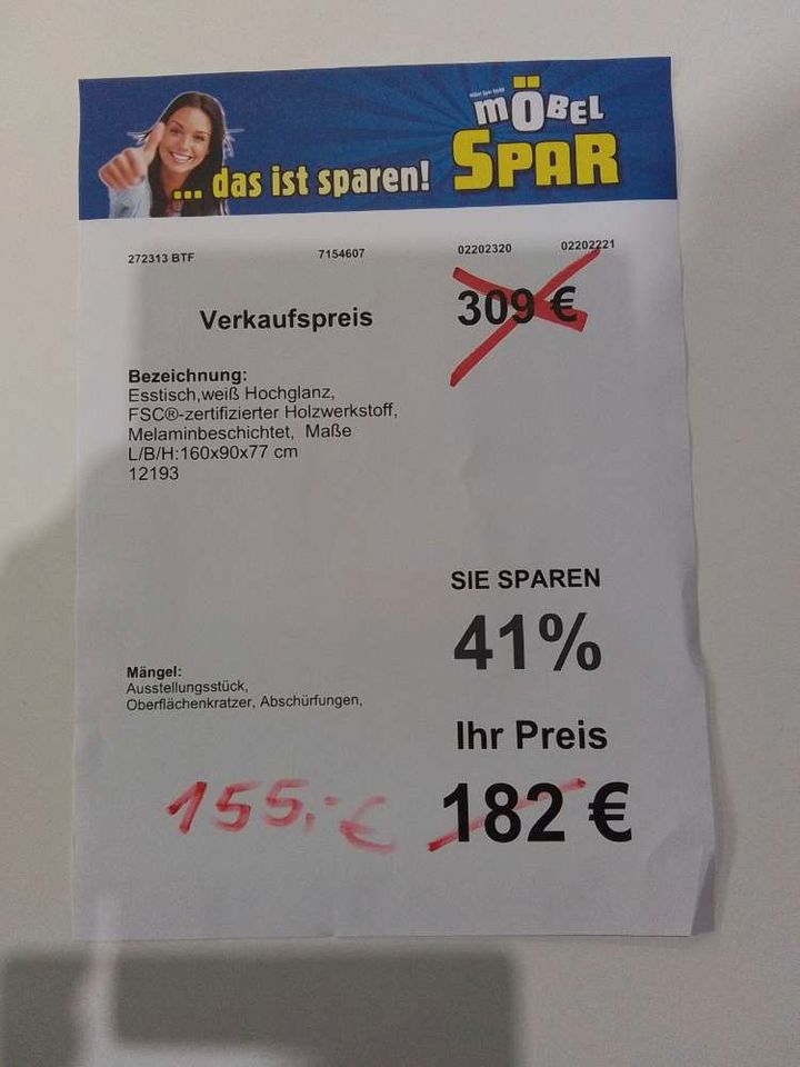 Esstisch, statt 309€ in Wolfen