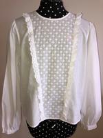 Bluse Langarm weiß broderie anglaise Lochstickerei Gr. 34 Bayern - Traunstein Vorschau