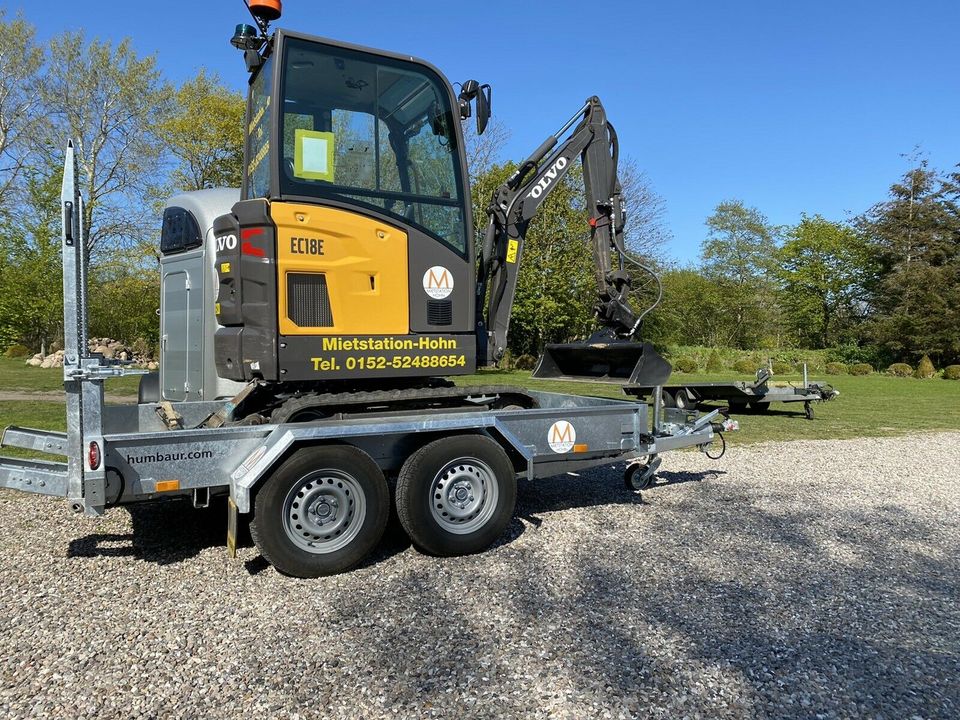 Minibagger mieten Bagger zu vermieten inkl. Transportanhänger in Elsdorf-Westermühlen