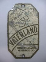 Steuerkopfschild VATERLAND Vorkrieg Fahrrad Emblem Marke Symbol Düsseldorf - Pempelfort Vorschau