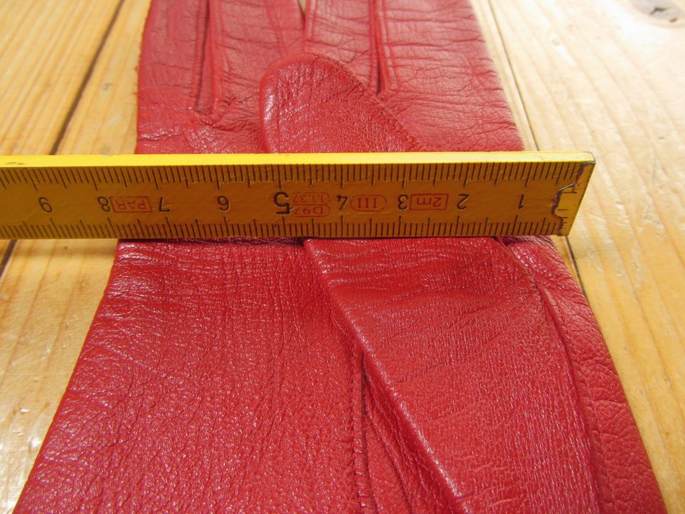 Feine Handschuhe Leder rot Lederhandschuhe Gr.XS 6 6,5 in Zerbst (Anhalt)