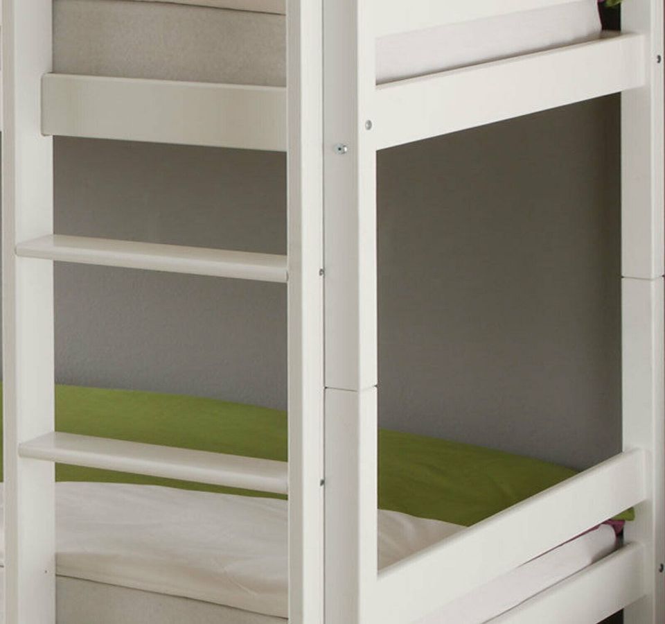 Kinder Bett Hochbett Etagenbett, Teilbar 90x200 cm Weiss Stock Be in Detmold