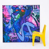 Alles raus! Motiv Pink Panther Blau 150x150cm Gerahmt/Pop Art München - Trudering-Riem Vorschau
