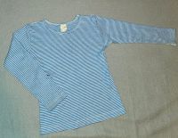 Hessnatur Schurwolle Seide Langarm Shirt blau gestreift 98/104 Nordrhein-Westfalen - Siegburg Vorschau