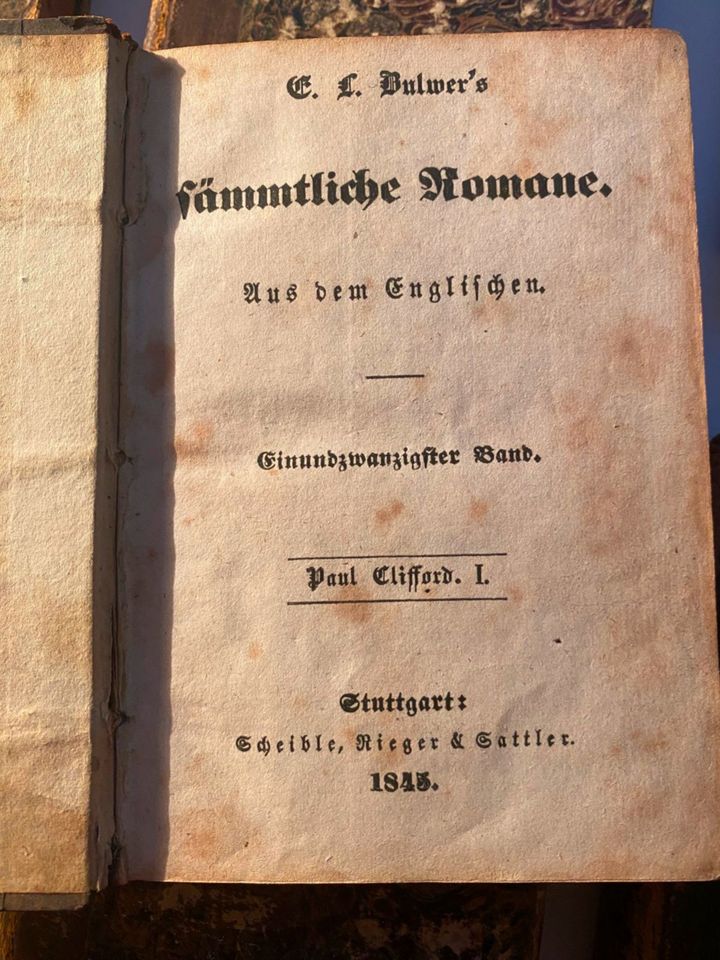 Antiquariat 12 Bücher E.L. Bulwer's sämtliche Romane 1845 untersc in Mülheim (Ruhr)