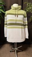 Collection L: Streifen Strickpullover in Grün Khaki Weiß Gr. 48 Niedersachsen - Delmenhorst Vorschau