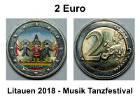 2€ Münze Litauen 2018, Musik- und Tanzfestival, Coloriert Berlin - Pankow Vorschau