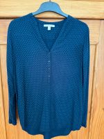 Esprit Bluse im Henley-Stil, Shirt, Gr. 40, dunkelblau, weiß gep. Hannover - Südstadt-Bult Vorschau