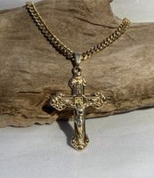 Goldkette mit Kreuz * 14 K Gold * 44,2 g * 63 cm lang Nordrhein-Westfalen - Dinslaken Vorschau