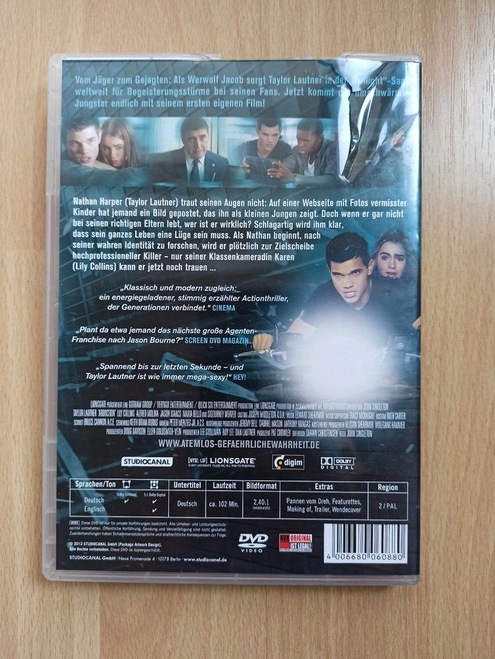 Atemlos - Gefährliche Wahrheit DVD Film | Taylor Lautner in Weil der Stadt