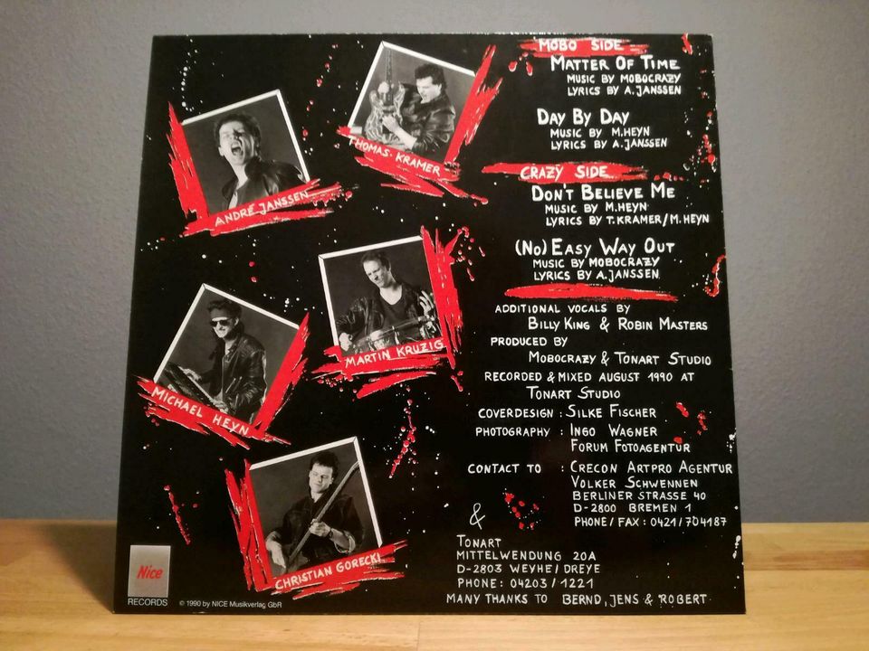 Mobocrazy - Same (1990) Vinyl Debüt EP 12“ Maxi Single Hardrock in Lilienthal