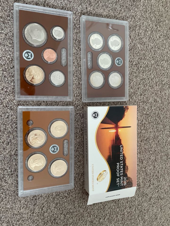 USA Münzen Proof Set NEU OVP Dollar sammeln in Dresden