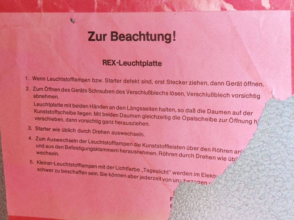 REX Leuchtplatte / Leuchtkasten, ~ 41 x 27 cm, sehr guter Zustand in Baden-Baden