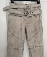 Reserved Leder Hose Beige Schafleder Gürtel Biker S 36 München - Au-Haidhausen Vorschau