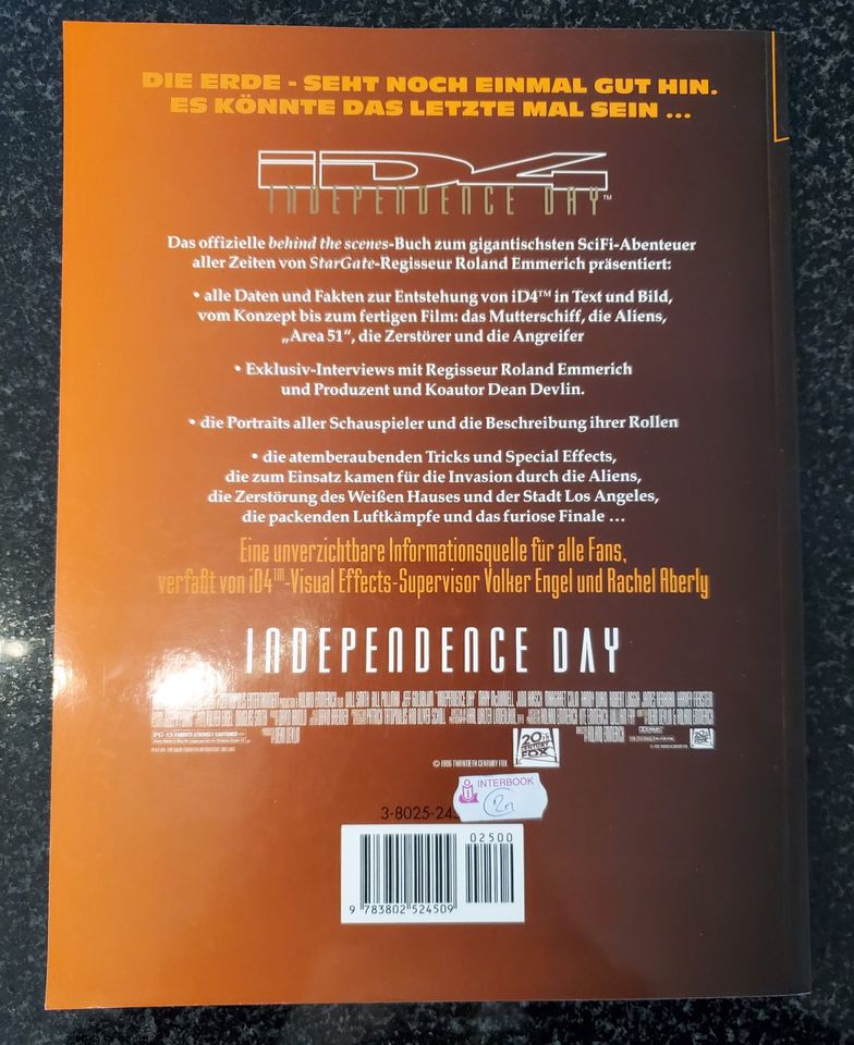 Buch  „Independence Day, Making Of“ Autor: Claudius von Zolkov in Roding