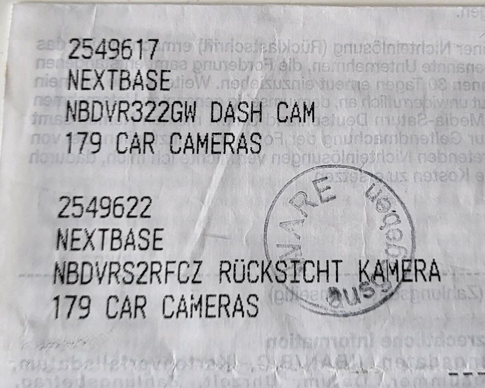 Nextbase Dasch Kamera in Berlin