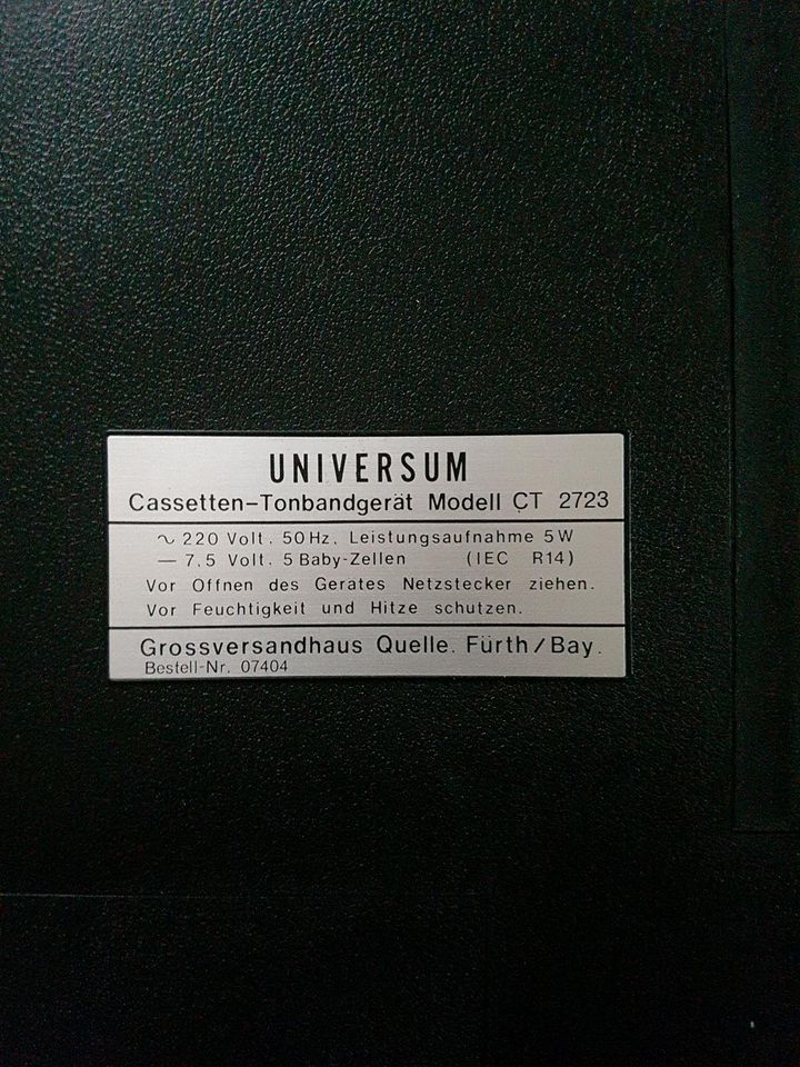 Universum CT 2723 Cassetten-Tonbandgerät in Saalburg-Ebersdorf