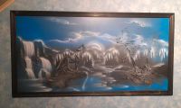 Bild Wasserfall - Wolf 130 x 70 cm, schwarz, grau, blau Hessen - Brachttal Vorschau