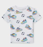 Kinder Kurzarm-Shirt mit Fußballmotiven, Gr. 128 NEU mit Etikett Brandenburg - Oranienburg Vorschau