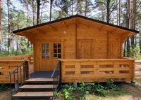 Vollständiger Bausatz: Ferienhaus 26 m² 70 mm Massivholzwand Bayern - Weidenbach Vorschau