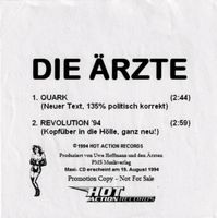 SUCHE!Die Ärzte "Quark" Promo CD Brandenburg - Ahrensfelde Vorschau