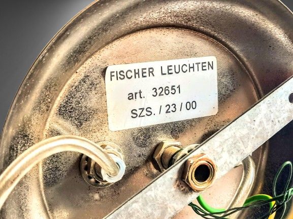 Deckenlampe Pendellampe UFO 70er/80er J. von FISCHER Glas Metall in Oberhausen