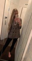 Longblazer oversized grau s Pull&Bear Hahnentritt schick Mantel Bremen - Neustadt Vorschau