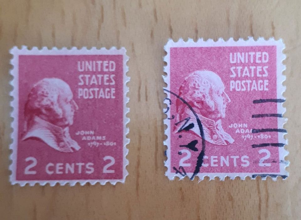 Briefmarke 2 Cent John Adams Präsident der USA in Berlin