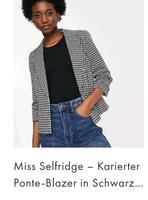 Karierter Ponte-Blazer in Schwarz-Weiß Hessen - Künzell Vorschau