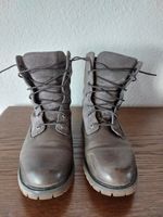 Timberland Stiefel Damen Roll Top grau Leder Gr. 41 Hessen - Rüsselsheim Vorschau