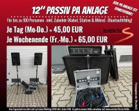 12" Passiv PA Musikanlage / Partylautsprecher / Partyboxen MIETE Frankfurt am Main - Griesheim Vorschau