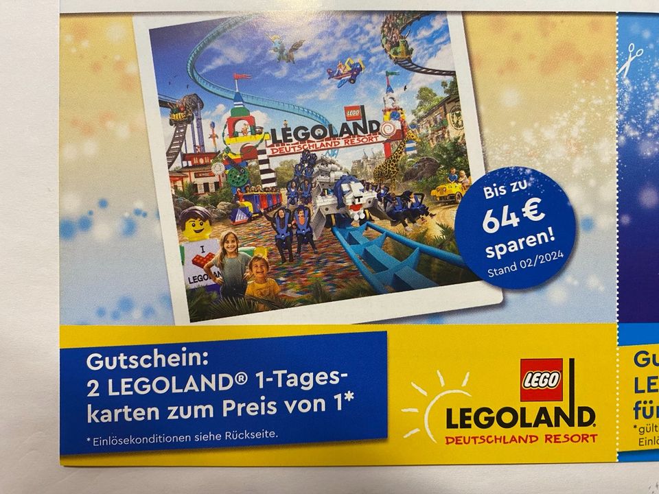 Legoland Gutschein - 2 Tageskarten zum Preis von Einer in Offingen