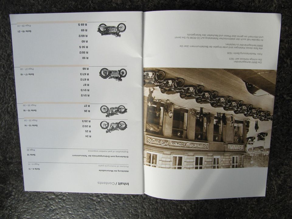 BMW Teilekatalog für historische Motorräder 1948 - 1969, R24 bis in Burscheid