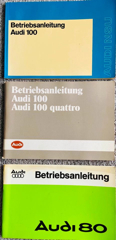 3 AUDI Betriebsanleitungen _ Audi 100 und Audi 80 in Hamburg