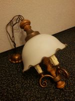 Deckenlampe rustikal Messing Nussbaum 3 flammig vintage Nordrhein-Westfalen - Hückeswagen Vorschau