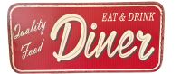 Metall Schild - 98 cm Lang - Eat & Drink Diner  - nur 59€ Nordrhein-Westfalen - Witten Vorschau