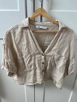 Leinenbluse Zara beige S 36 Hessen - Büdingen Vorschau