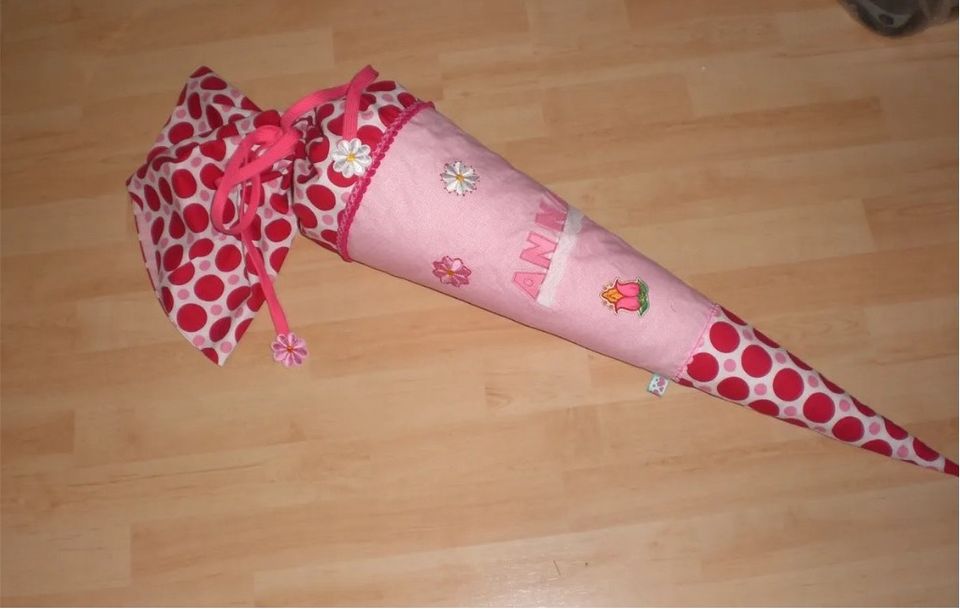 Schultüte genäht mit Name Anna rosa 75 cm in Gummersbach