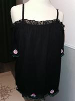 Carmenbluse* Zweilagig*Gr. 40* schwarz mit Stickerrei Nordrhein-Westfalen - Morsbach Vorschau