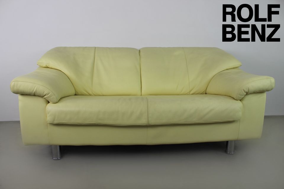 Rolf Benz Sofa Von BMP Creme Echt Leder Zweisitzer Designer Couch in Berlin