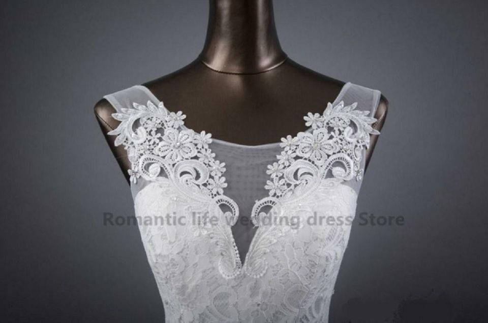 Gr. 44/46 Brautkleid Spitze Braut Kleid Hochzeit Schleppe Mermaid in Tettnang