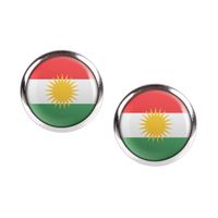 Mylery Ohrstecker Paar mit Motiv Kurdistan Flagge silber verschie Hessen - Trendelburg Vorschau