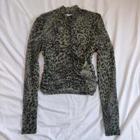 grünes Leoparden Mesh Oberteil Top langärmlig y2k Saarland - Saarlouis Vorschau