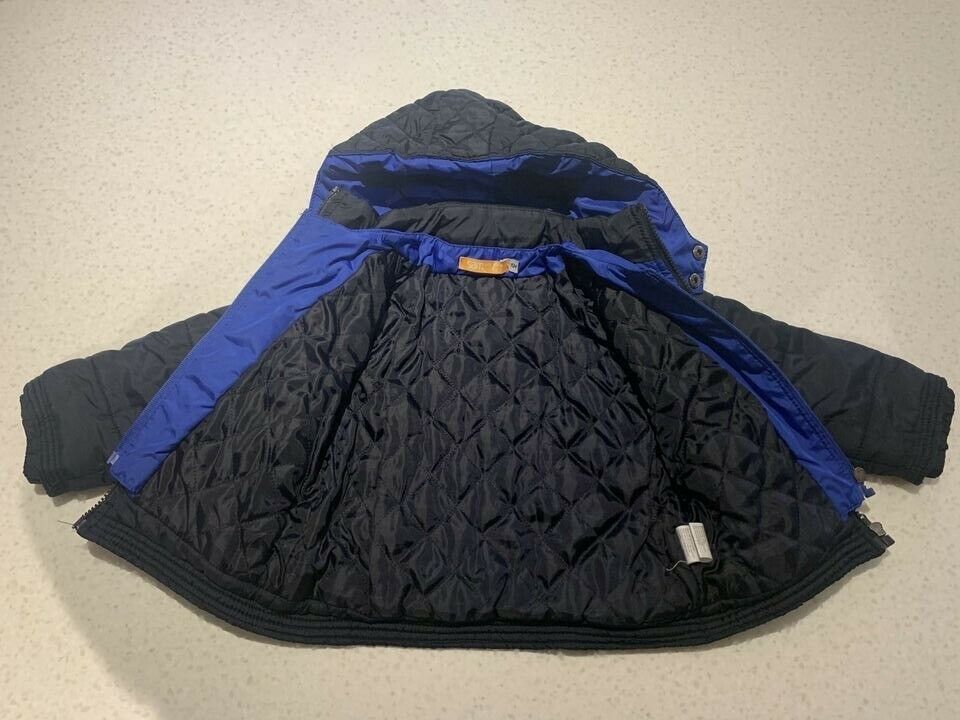 Winterjacke Blau mit Kapuze Kinder baby Größe 80 / 15 Monate in Bad Wimpfen