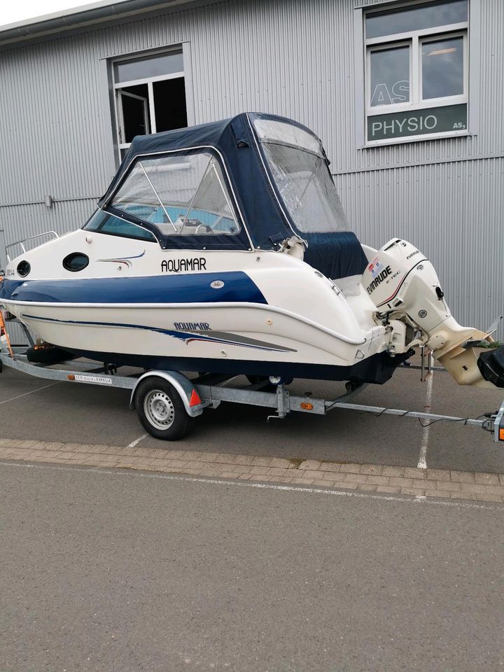 Kajütboot Motorboot Außenborder 90 PS Evinrude in Minden